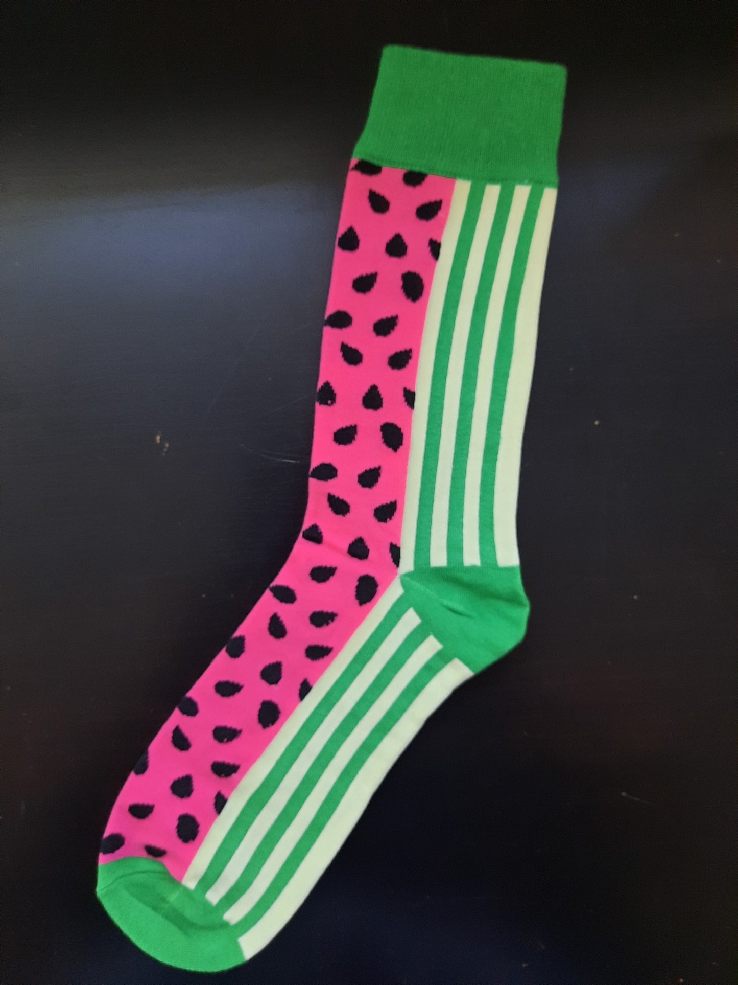 Pink and green watermelon socks - Fruit