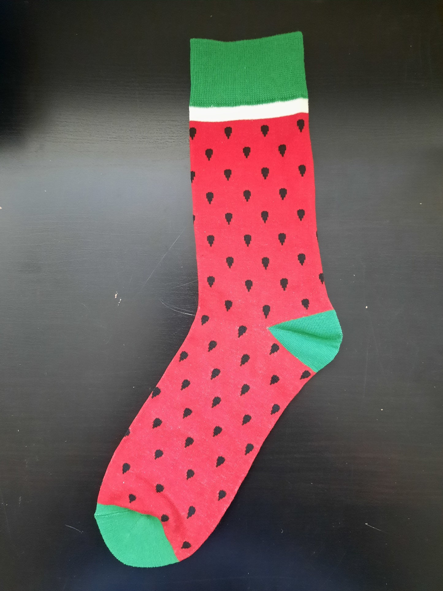 Red watermelon socks - Green top - Fruit