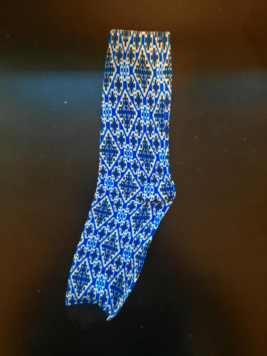 Blue Funky Designed Socks