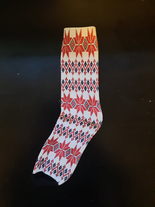 Red and White funky Designed Socks