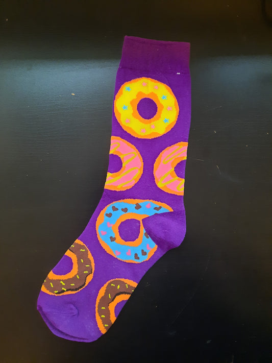 Purple doughnut socks