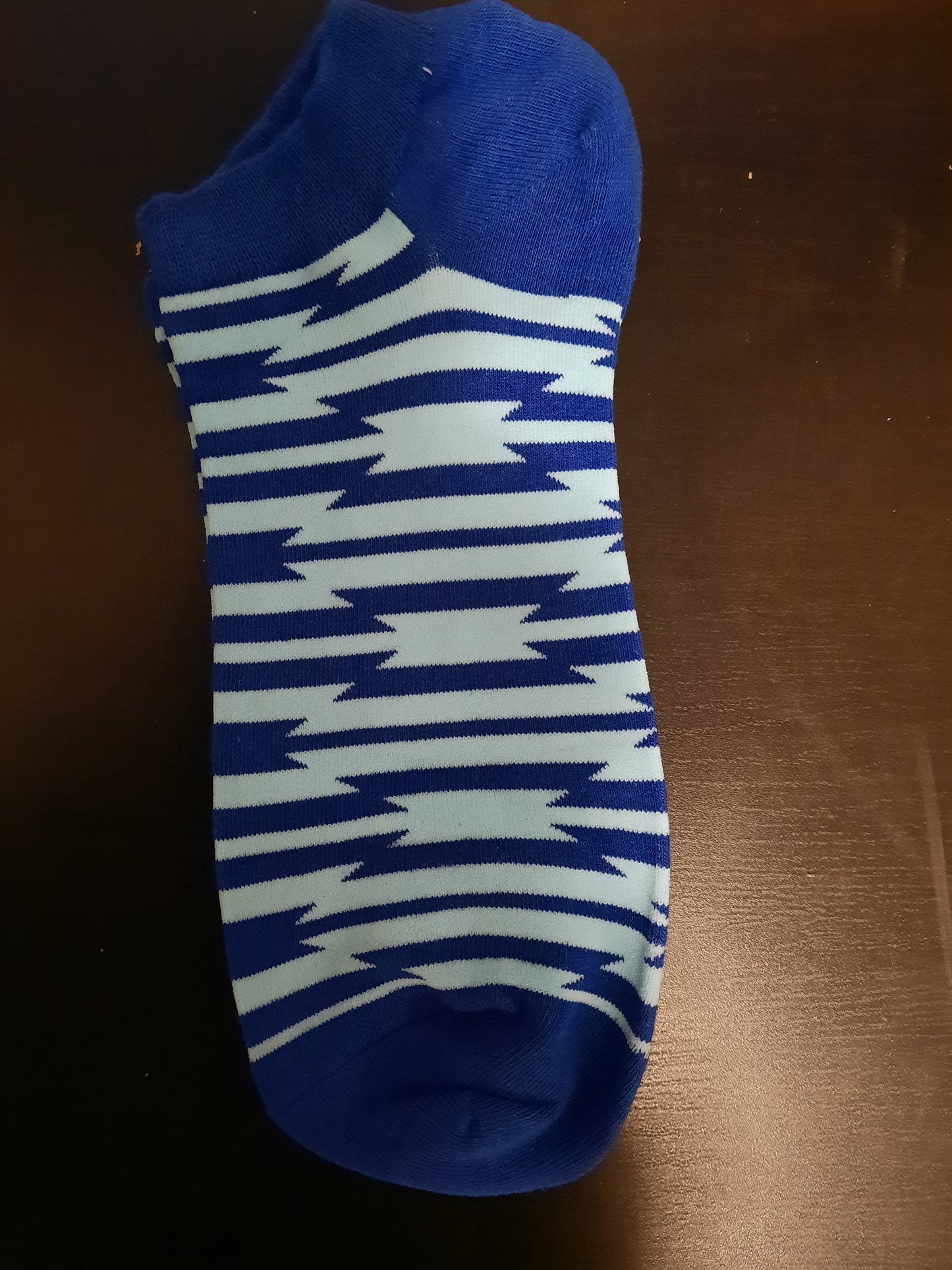 Blue Zebra Stripes - Ankle Socks