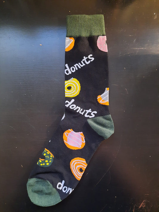 Black socks with Donuts