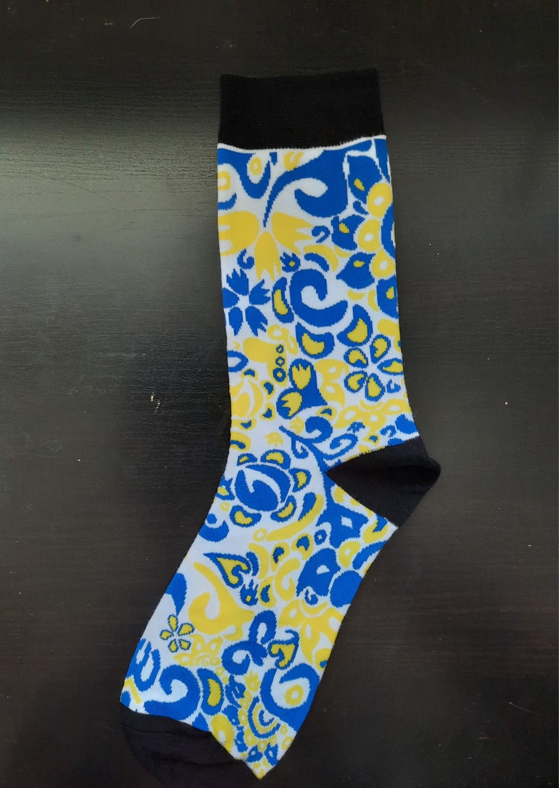 Blue and yellow Sunflower Socks