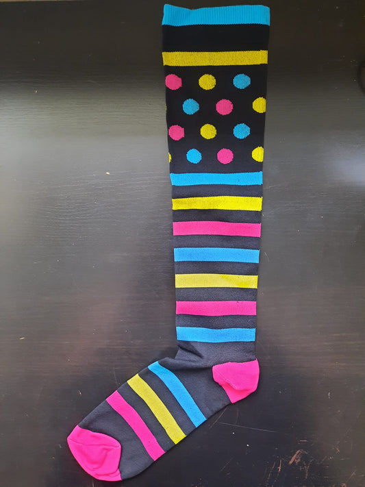 Compression Socks - Polka Dot and Stripes