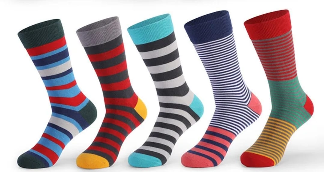 XL Size Stripes Socks - Size 10 -15