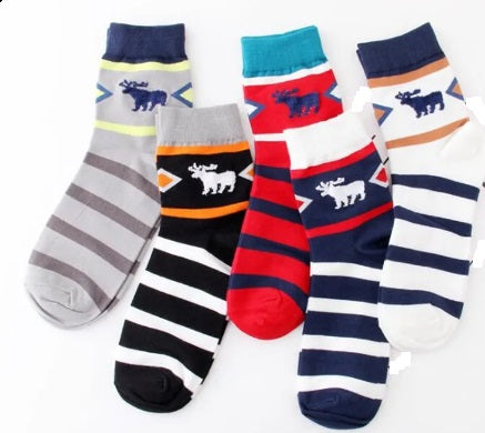 Moose Striped Socks